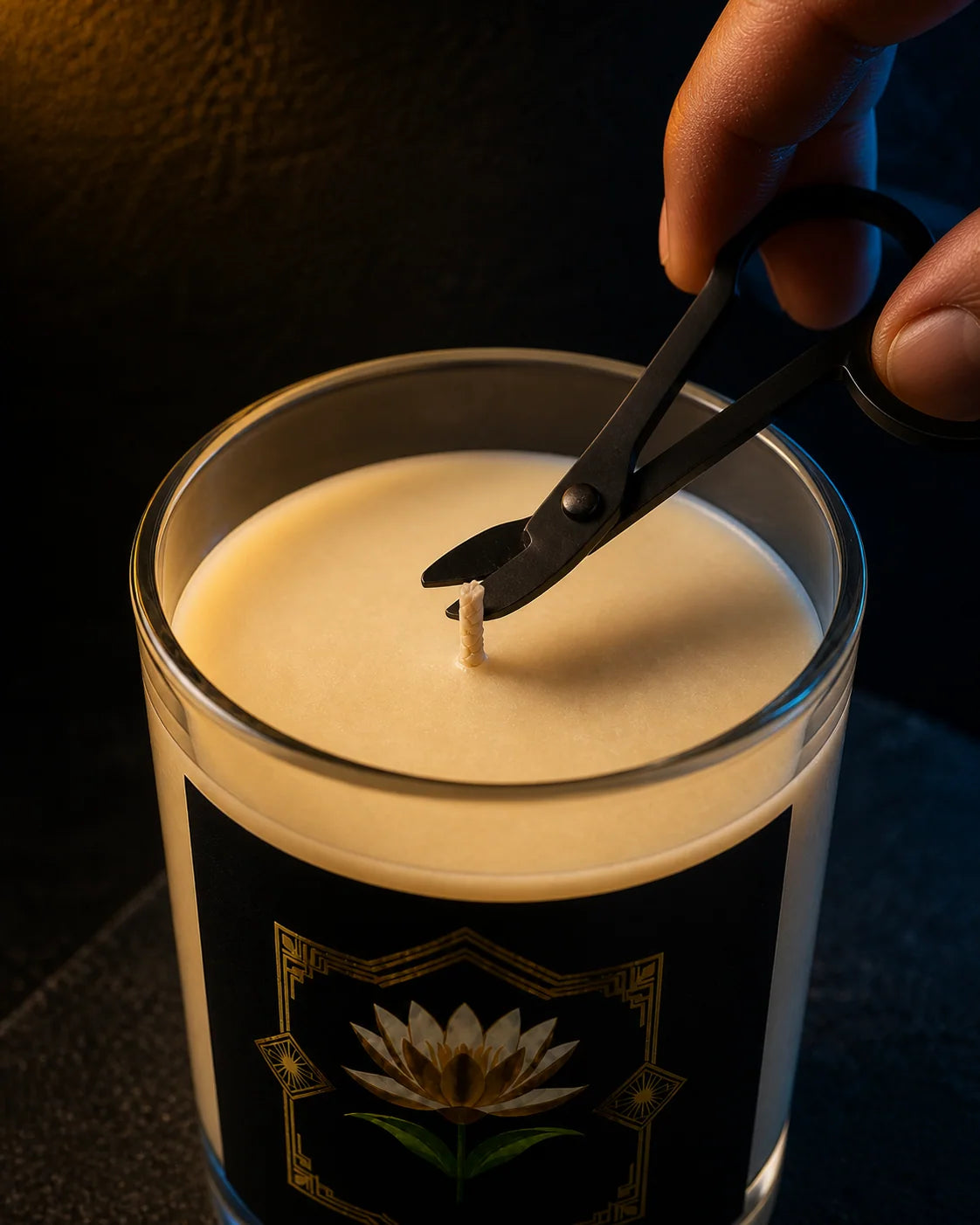 Trimming a Lilicandles wick